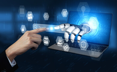 AI analyzing search patterns and keyword data to enhance SEO performance, content strategy, and online visibility through automated digital analytics Parse