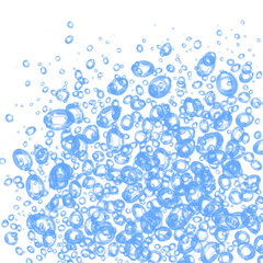 Abstract Blue Geometric Shape with Irregular Top Edge on Clean White Background