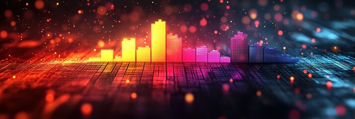 Rising business arrow chart