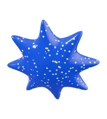 blue star on white background