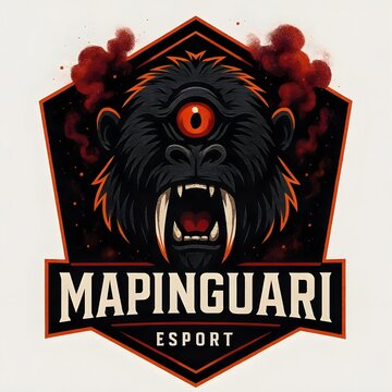 Mapinguari Hellmaw Esports Mascot Logo Vector