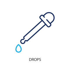 Drops thin line icons. Original vector illustration.