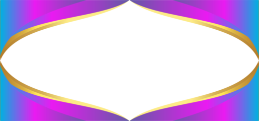 Modern Abstract Gradient Frame with Golden Border Empty Template