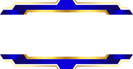 Abstract Elegant Geometric Blue and Gold Frame Border Background Design