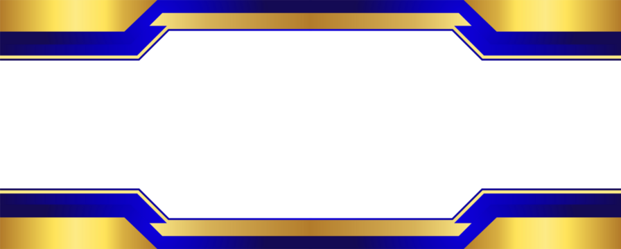 Modern Geometric Golden and Blue Frame Template for Design Element - Powered by Adobe