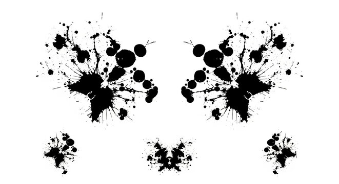 Abstract Rorschach inkblot test interpretation, a psychological assessment technique for personality and emotional state analysis