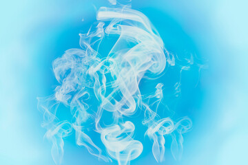 Virtual teeth on a blue background