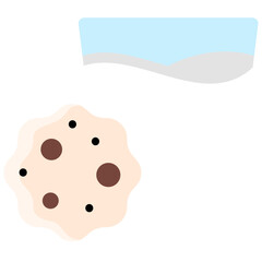 cookie icon illustration design with flat