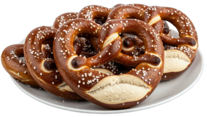 Pretzels Arranged on Plate
