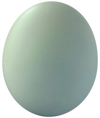 Single Salted Duck Egg, Telur Asin, with Pale Blue Shell Isolated in Transparent Background