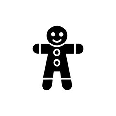 Gingerbread Cookie  icon or logo isolated sign symbol vector illustration - high quality black style vector icons