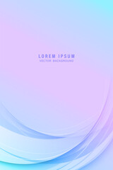 Soft pastel abstract background with pink and blue gradient and flowing curved shapes