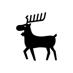 Reindeer  icon or logo isolated sign symbol vector illustration - high quality black style vector icons