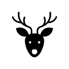 deer head icon or logo isolated sign symbol vector illustration - high quality black style vector icons