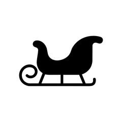 Santa's Sleigh  icon or logo isolated sign symbol vector illustration - high quality black style vector icons
