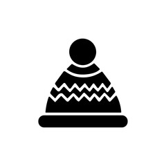 Winter Hat  icon or logo isolated sign symbol vector illustration - high quality black style vector icons