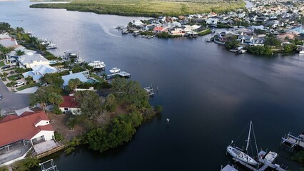 Gulf Coast waters flow through the Apollo Beach, Florida area