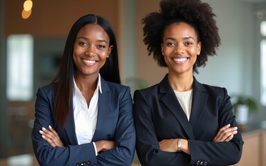 Portrait, happy lawyer and black woman in office for advocate, confidence and business. Arms crossed, legal counsel and attorney clerk with smile at law firm of Nigeria for career growth or justice