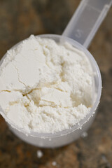 Close up of Whey Protein Isolate Powder 