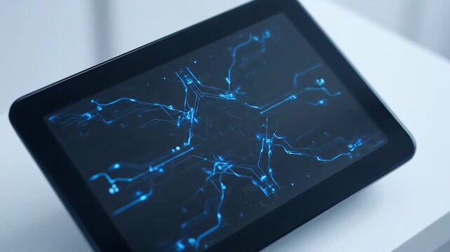 Modern tablet device with blank screen for content insertion concept