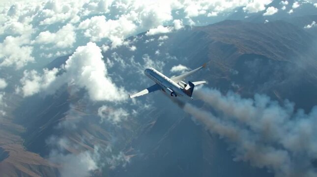 Airplane Final Descent Under Severe Crosswind Weather Conditions