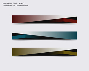 web banner design with futuristic and simple shape