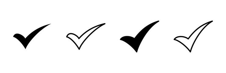 Check mark icon set. Check mark icon. Tick mark symbol vector © AAVAA