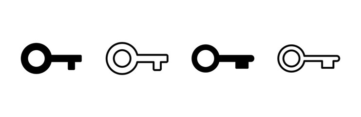 Key icon set. Key vector icon. Key symbol
