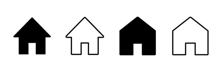 House icon set. Home icon vector