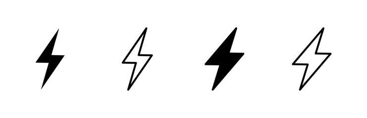 Lightning icon set. electric icon vector. power icon. energy sign