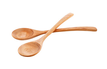 wooden spoon on white background. transparent png