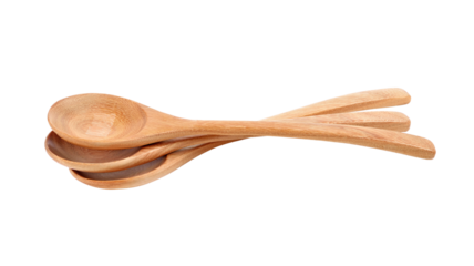 wooden spoon on white background. transparent png