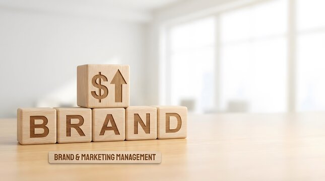 Strategic brand building and marketing management concept, illustrating the upward trajectory of brand value and financial growth in a professional business environment - Powered by Adobe