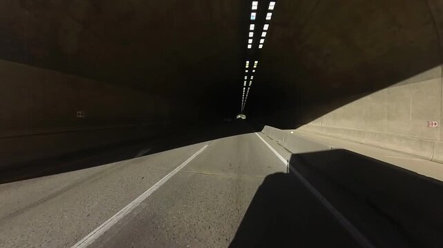 I-70 westbound drive plate approaching tunnel west of Denver
