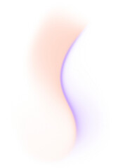 Abstract Organic Fluid Shape with Gradient Colors on Transparent Background