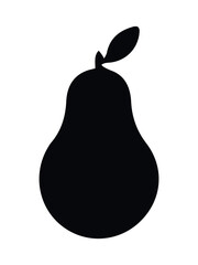 Black fruit icon, vector illustration.