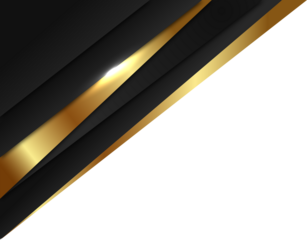 Abstract Black and Gold Geometric Layers on White