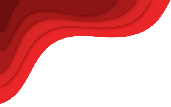 Abstract Red Layered Wave on White Background