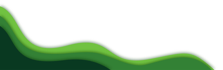 Abstract Green Wave Layered Background