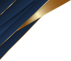 Abstract Layered Blue and Gold Geometric Design