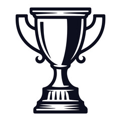 Trophy silhouette isolated on white background
