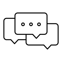stacked bubble speech line icon with editable stroke