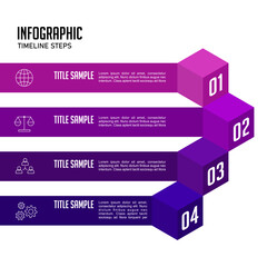 Modern timeline steps infographic for website presentations or business information ui ux. 4 step vector timeline infographic.