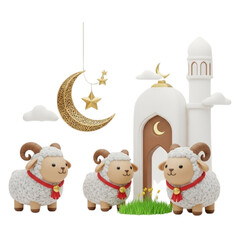 set of funny animals