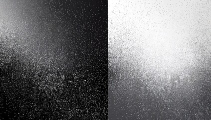 Abstract textured background split black & white, fading light & dark zones