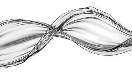 Flowing Water Abstract Art - Dynamic Liquid Motion and Transparency.