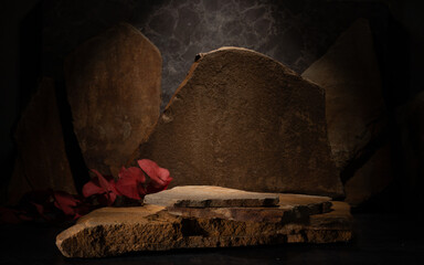 Natural stones with texture for product presentation background