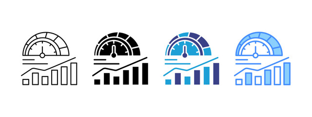 Kpi  icon set multiple style collection