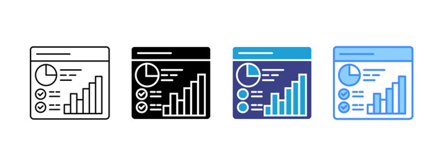 Dashboard   icon set multiple style collection