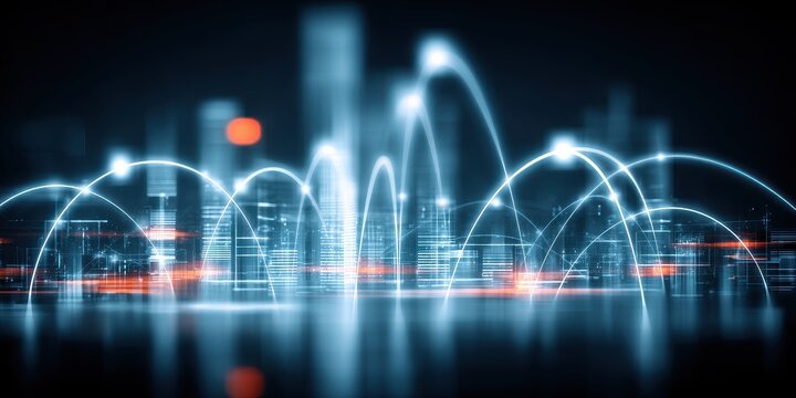 A complete vision of future computing networks spreading worldwide as a calm mind prepares to scan signals built on trust and true value